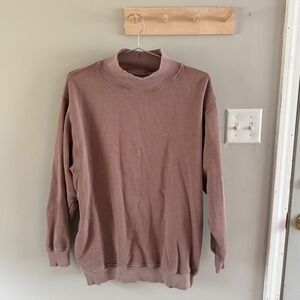 aerie oversized mock-neck sweatshirt